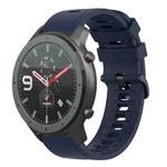 For Amazfit GTR 42mm 20mm Solid Color Soft Silicone Watch Band(Midnight Blue)