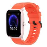 For Amazfit Pop 20mm Solid Color Soft Silicone Watch Band(Red)