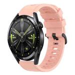 For Huawei Watch GT3 42mm 20mm Solid Color Soft Silicone Watch Band(Pink)