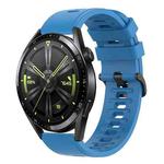 For Huawei Watch GT3 42mm 20mm Solid Color Soft Silicone Watch Band(Blue)