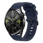 For Huawei Watch GT3 42mm 20mm Solid Color Soft Silicone Watch Band(Midnight Blue)