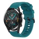For Huawei Watch GT2 42mm 20mm Solid Color Soft Silicone Watch Band(Green)