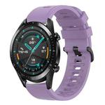 For Huawei Watch GT2 42mm 20mm Solid Color Soft Silicone Watch Band(Purple)