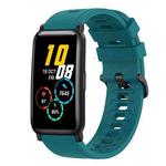For Honor Watch ES 20mm Solid Color Soft Silicone Watch Band(Green)