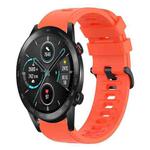 For Honor MagicWatch2 42mm 20mm Solid Color Soft Silicone Watch Band(Red)