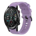 For Honor MagicWatch2 42mm 20mm Solid Color Soft Silicone Watch Band(Purple)