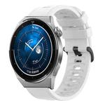 For Huawei Watch GT3 Pro 46mm 22MM Solid Color Soft Silicone Watch Band(White)