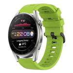 For Huawei Watch 3 Pro 22MM Solid Color Soft Silicone Watch Band(Lime Green)