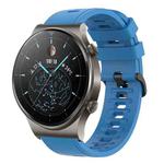 For Huawei GT2 Pro 22MM Solid Color Soft Silicone Watch Band(Blue)