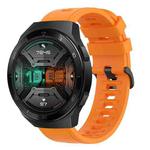 For Huawei Watch GT 2E 22MM Solid Color Soft Silicone Watch Band(Orange)