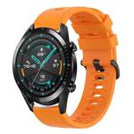 For Huawei GT2 46mm 22MM Solid Color Soft Silicone Watch Band(Orange)