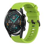 For Huawei GT2 46mm 22MM Solid Color Soft Silicone Watch Band(Lime Green)