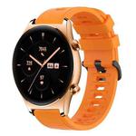 For Honor Watch GS 3 22MM Solid Color Soft Silicone Watch Band(Orange)