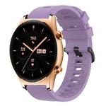 For Honor Watch GS 3 22MM Solid Color Soft Silicone Watch Band(Purple)