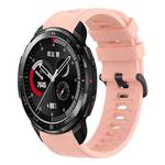 For Honor Watch GS Pro 22MM Solid Color Soft Silicone Watch Band(Pink)