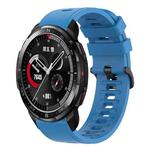 For Honor Watch GS Pro 22MM Solid Color Soft Silicone Watch Band(Blue)