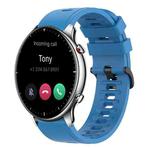 For Amazfit GTR 2 22mm Solid Color Soft Silicone Watch Band(Blue)