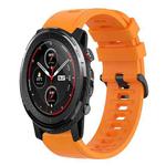 For Amazfit 3 22mm Solid Color Soft Silicone Watch Band(Orange)
