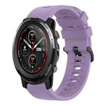 For Amazfit 3 22mm Solid Color Soft Silicone Watch Band(Purple)