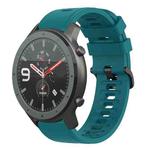 For Amazfit GTR 47mm 22mm Solid Color Soft Silicone Watch Band(Green)