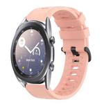 For Samsung Galaxy Watch3 45mm 22mm Solid Color Soft Silicone Watch Band(Pink)