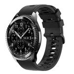 For Samsung Gear S3 Classic 22mm Solid Color Soft Silicone Watch Band(Black)