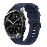 For Samsung Gear S3 Classic 22mm Solid Color Soft Silicone Watch Band(Midnight Blue)