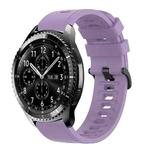 For Samsung Gear S3 Classic 22mm Solid Color Soft Silicone Watch Band(Purple)