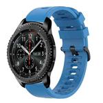 For Samsung Gear S3 Frontier 22mm Solid Color Soft Silicone Watch Band(Blue)