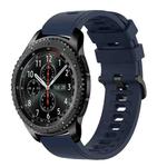 For Samsung Gear S3 Frontier 22mm Solid Color Soft Silicone Watch Band(Midnight Blue)