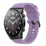 For Xiaomi MI Watch S1 22mm Solid Color Soft Silicone Watch Band(Purple)