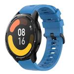 For Xiaomi MI Watch Color 2 22mm Solid Color Soft Silicone Watch Band(Blue)