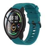 For Xiaomi MI Watch Color 22mm Solid Color Soft Silicone Watch Band(Green)