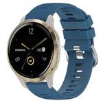 For Garmin Venu 2S 18mm Solid Color Silicone Watch Band(Blue)
