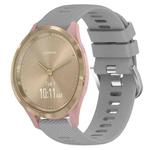 For Garmin Vivomove 3S 18mm Solid Color Silicone Watch Band(Grey)