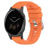 For Garmin Vivoactive 4S 18mm Solid Color Silicone Watch Band(Orange)