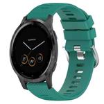 For Garmin Vivoactive 4S 18mm Solid Color Silicone Watch Band(Green)