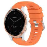 For Garminmove3S 18mm Solid Color Silicone Watch Band(Orange)