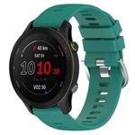 For GarminActive S 18mm Solid Color Silicone Watch Band(Green)