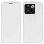 For OnePlus Ace Pro R64 Texture Single Vertical Flip Leather Phone Case(White)
