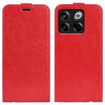 For OnePlus Ace Pro R64 Texture Single Vertical Flip Leather Phone Case(Red)