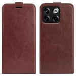 For OnePlus Ace Pro R64 Texture Single Vertical Flip Leather Phone Case(Brown)