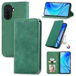 For Huawei Enjoy 50 Retro Skin Feel Magnetic Leather Phone Case(Green)