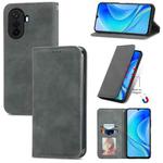 For Huawei Enjoy 50 Retro Skin Feel Magnetic Leather Phone Case(Gray)