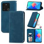 For Tecno Spark 8C Retro Skin Feel Magnetic Leather Phone Case(Blue)