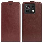 For ZTE Nubia Z40S Pro R64 Texture Single Vertical Flip Leather Phone Case(Brown)