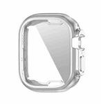 ENKAY Electroplated Soft TPU Case with Screen Film For Apple Watch Ultra 49mm(Silver)