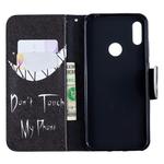 Colored Drawing Pattern Horizontal Flip Leather Case for Huawei Y6 & Y6 Pro 2019, with Holder & Card Slots & Wallet(Smirk)