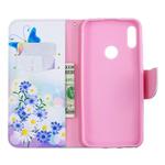 Colored Drawing Pattern Horizontal Flip Leather Case for Huawei Y6 & Y6 Pro 2019, with Holder & Card Slots & Wallet(Butterfly Love)
