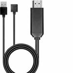 Aluminum alloy HDMI Cables Adapter Supports Phone and Android Phones to TV/Projector/Monitor(Black)